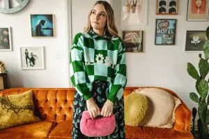 florence fluffy handbag in pink