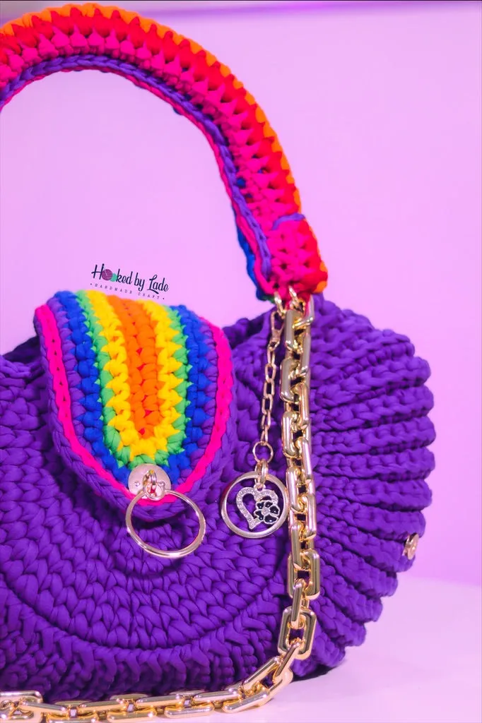 'Fola' Schmedium XXL in Purple-Rainbow