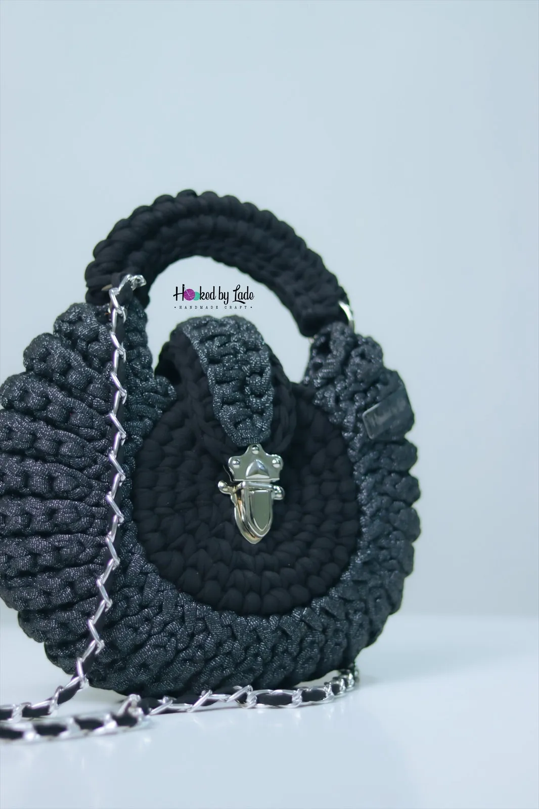 'Fola' Spikes in Black/Glitter black Mix