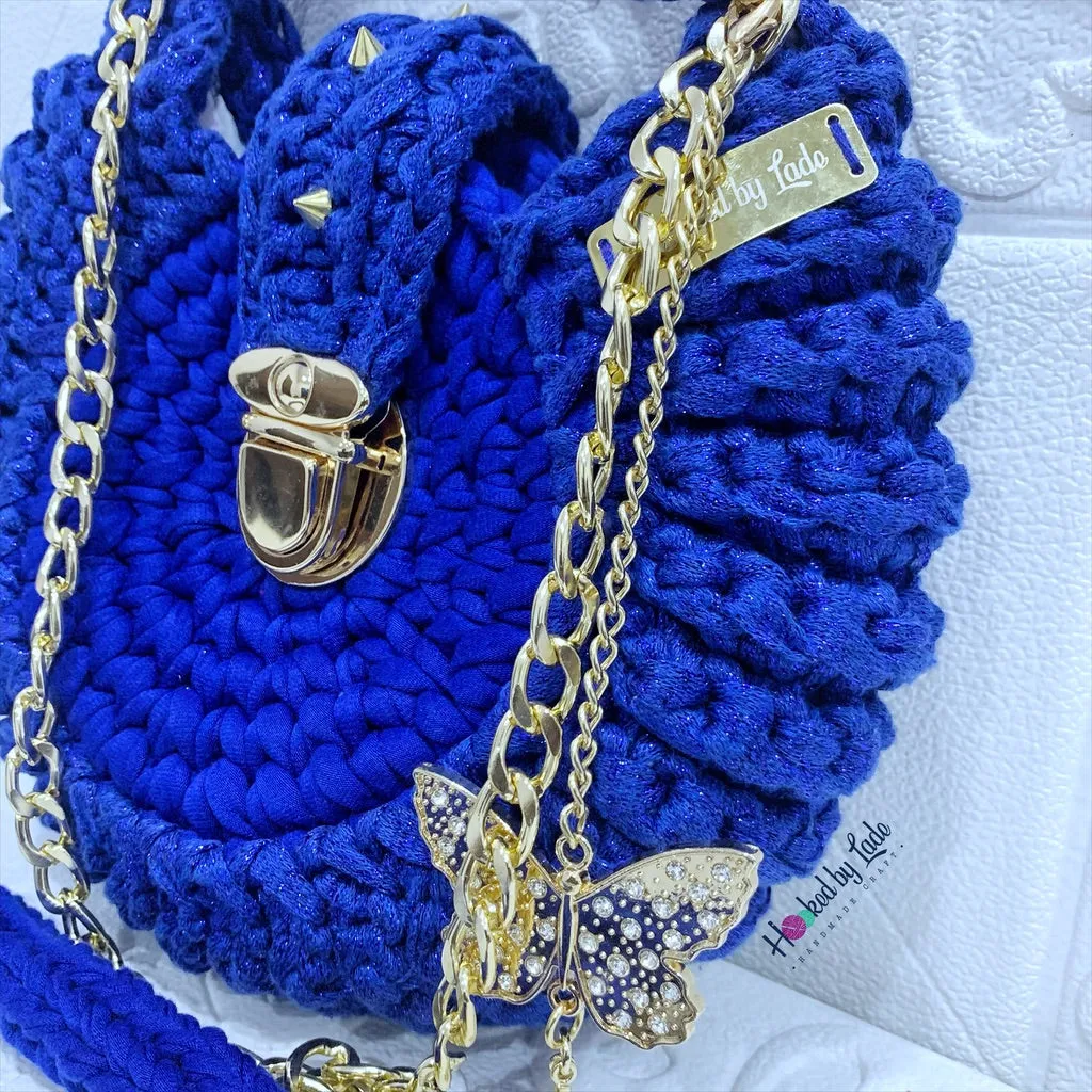 'Fola' Spikes in Colbat Blue/Glitter blue Mix