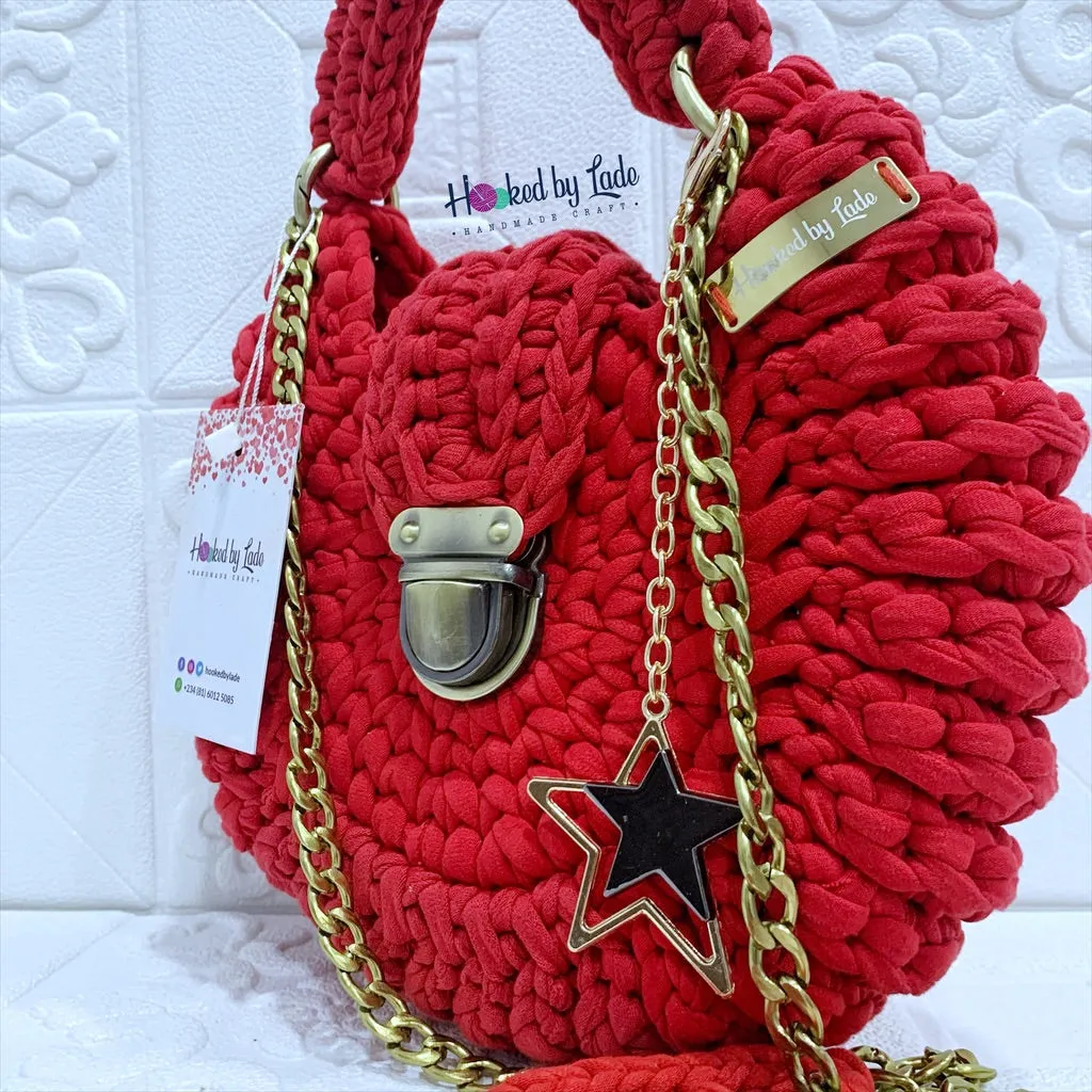 ‘Fola’ Unspiked bag in Pepper Red mix