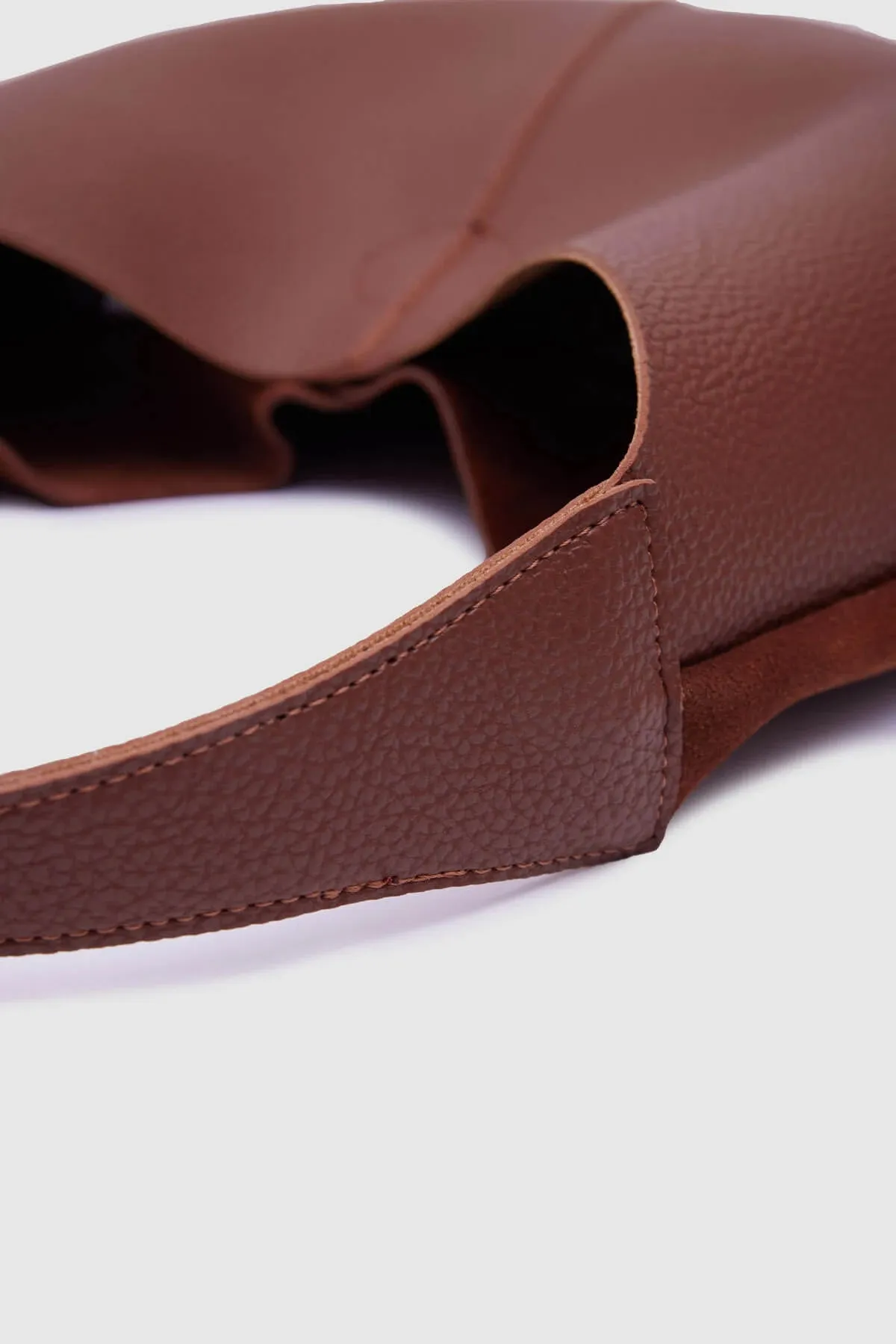 Fred Tan Leather Loose Oversize Shoulder Bag