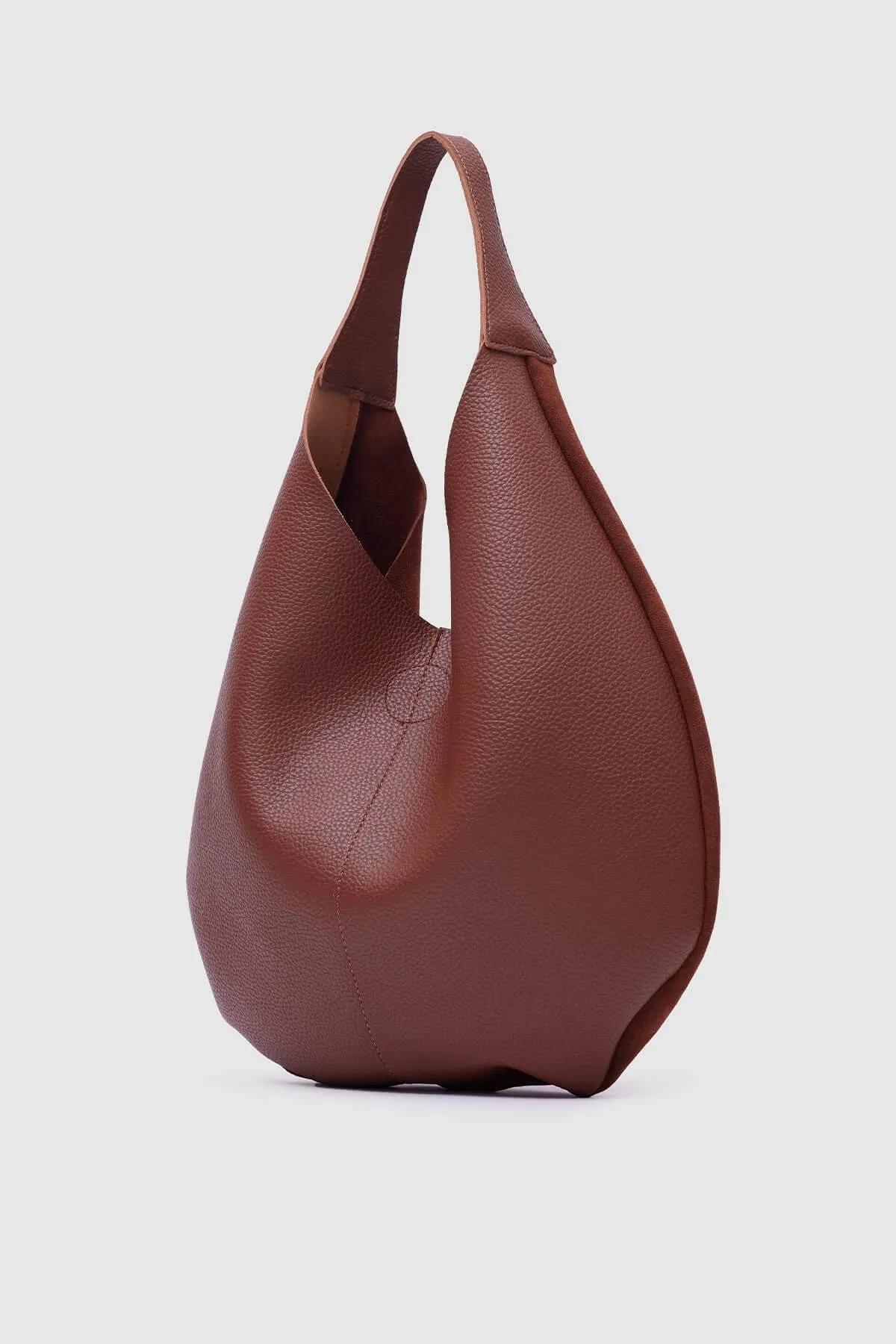 Fred Tan Leather Loose Oversize Shoulder Bag