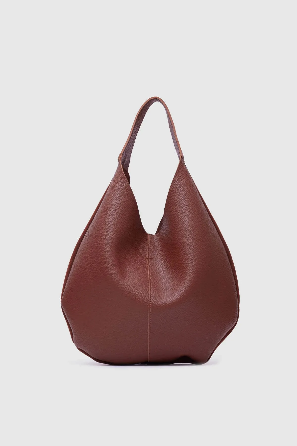 Fred Tan Leather Loose Oversize Shoulder Bag