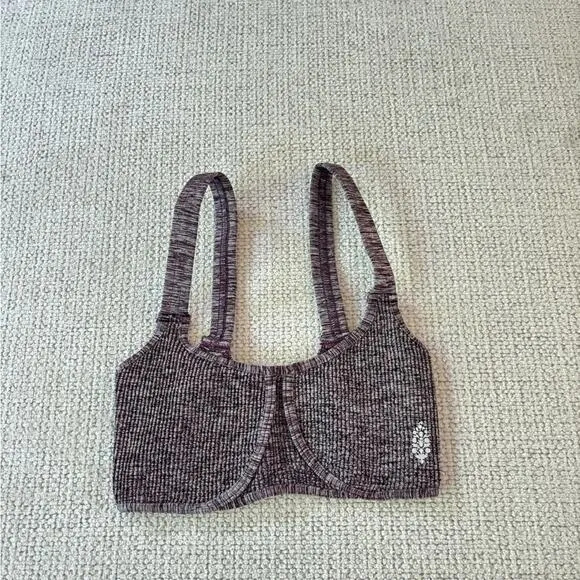 Free People Arrondi Bra in Merlot M/L