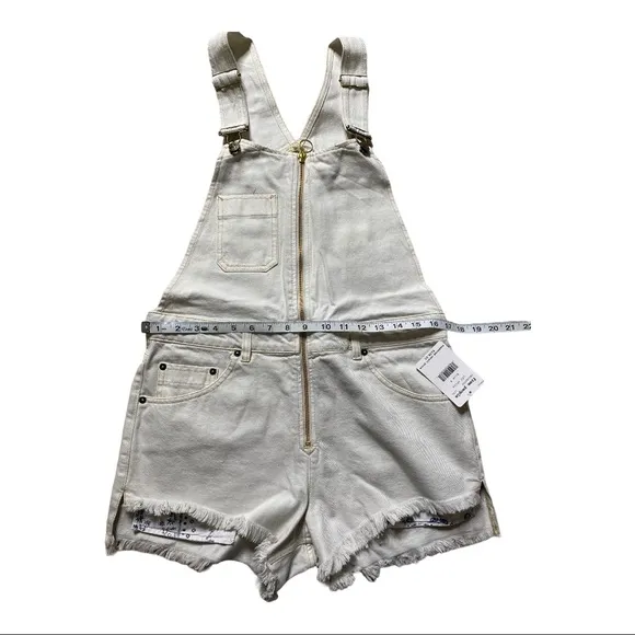 Free People Sunkissed Denim Short Overall Size 6