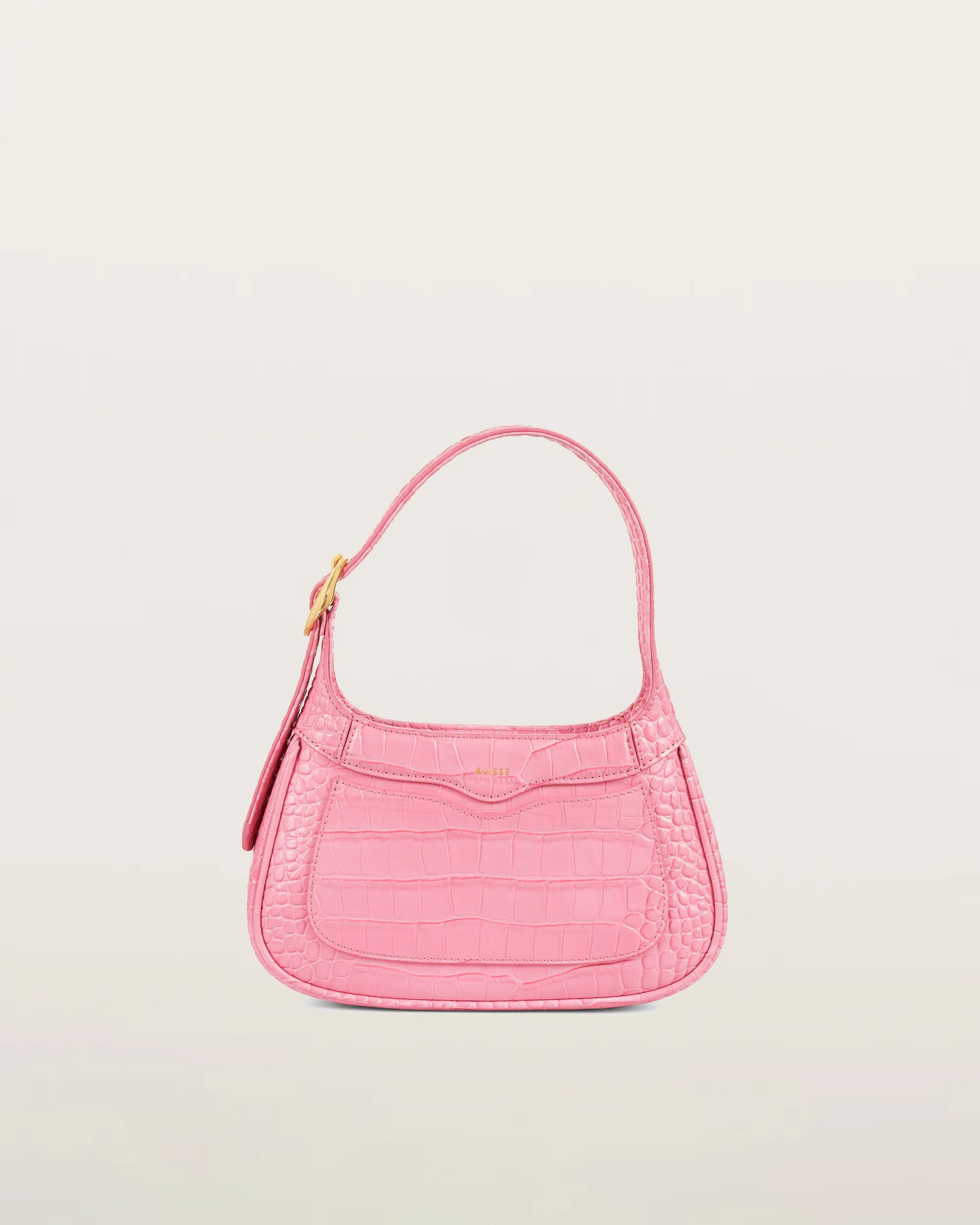 Freya Shoulder Bag - Pink Croc