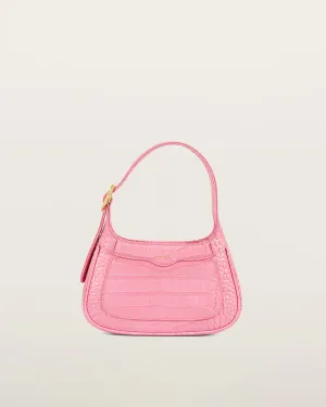 Freya Shoulder Bag - Pink Croc