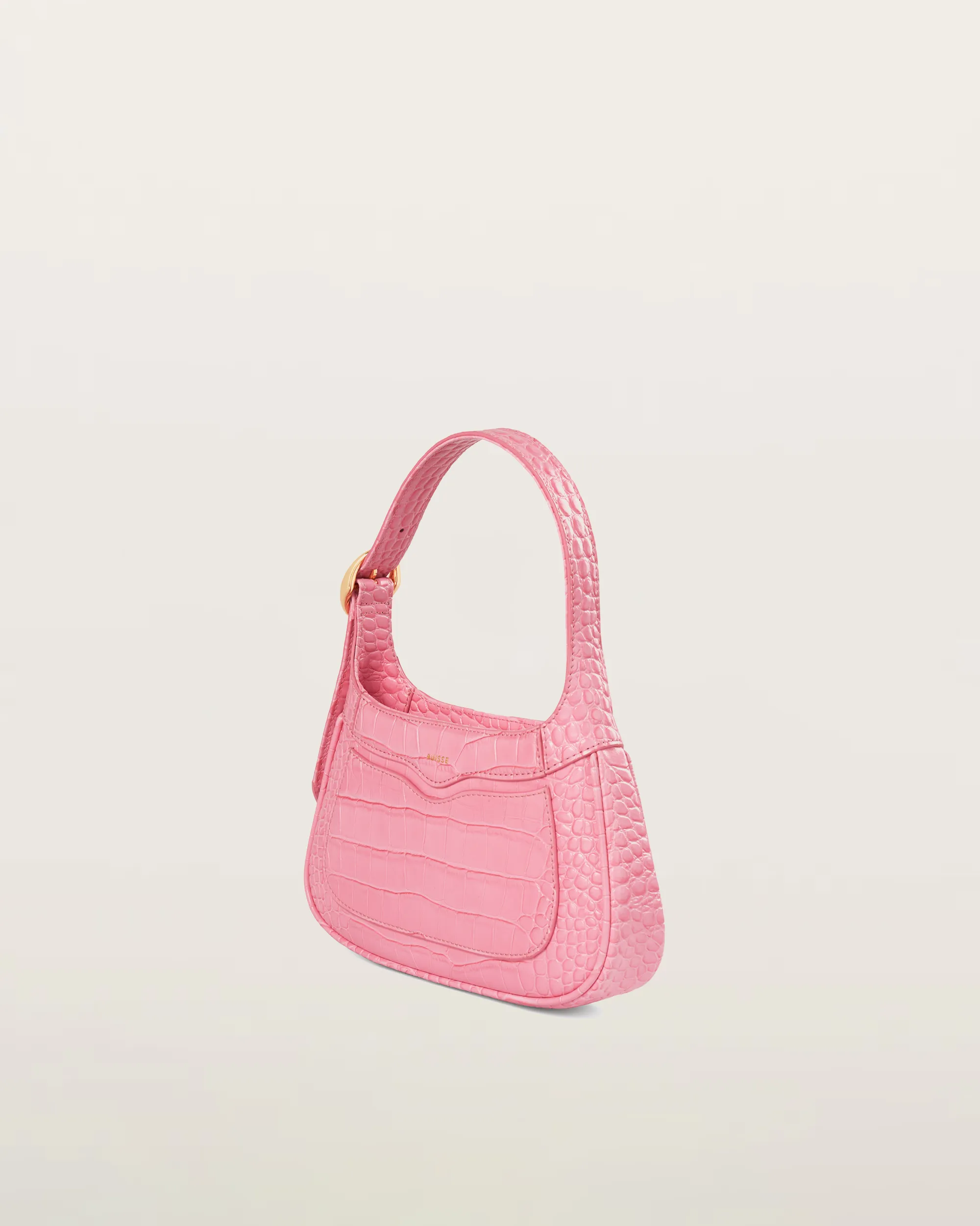 Freya Shoulder Bag - Pink Croc