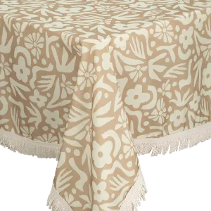 Fringed Tablecloth Sorrento Bloom