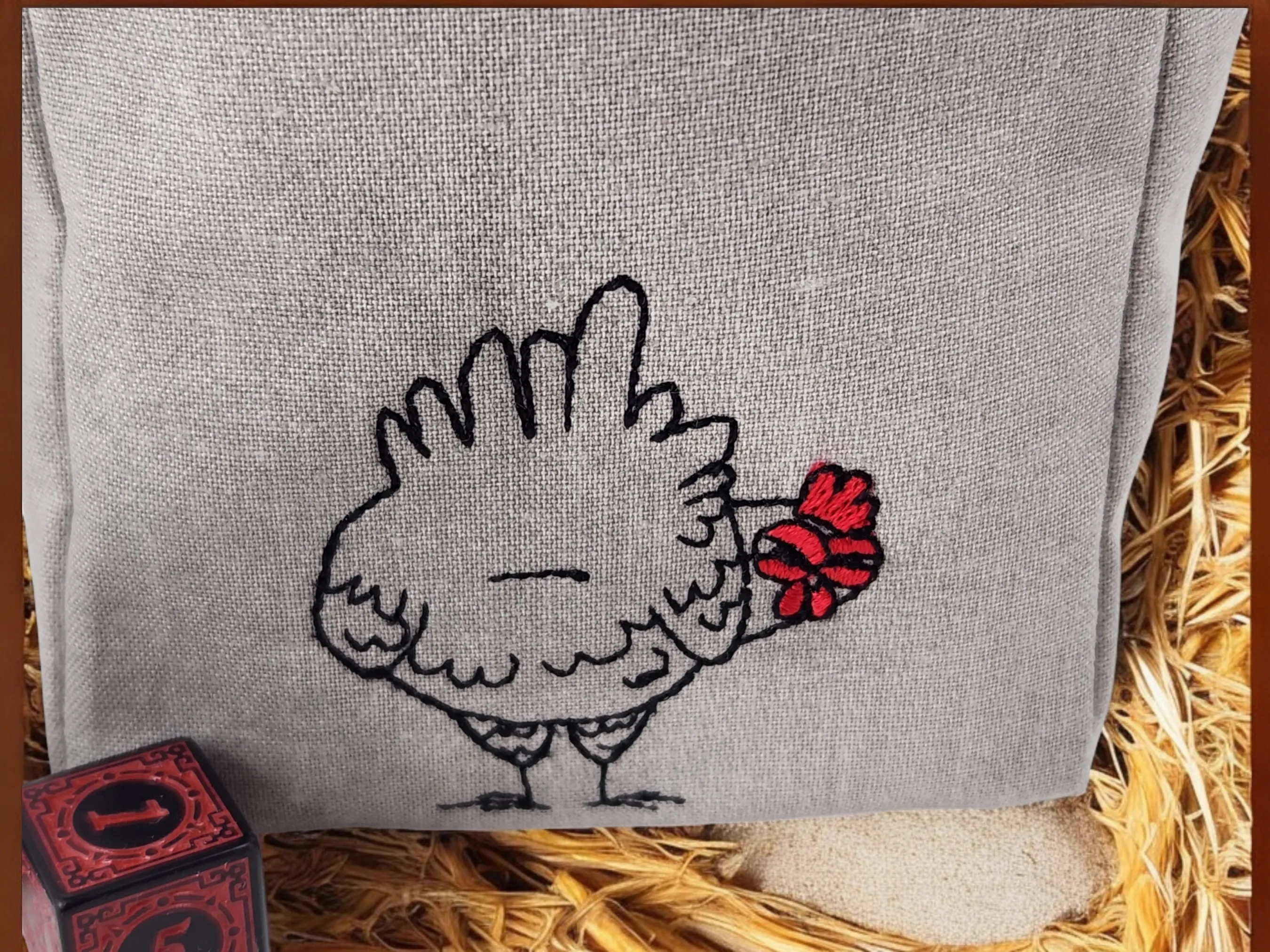 Funny chicken butt dice bag