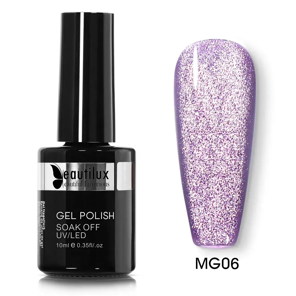 GalaxySpark Beaut Magnetic Cat Eye Nail Gel Polish - Holographic Rainbow 4D 9D Chameleon Nail Art