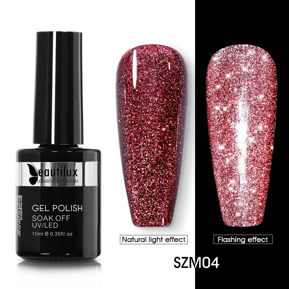 GalaxySpark Beaut Magnetic Cat Eye Nail Gel Polish - Holographic Rainbow 4D 9D Chameleon Nail Art