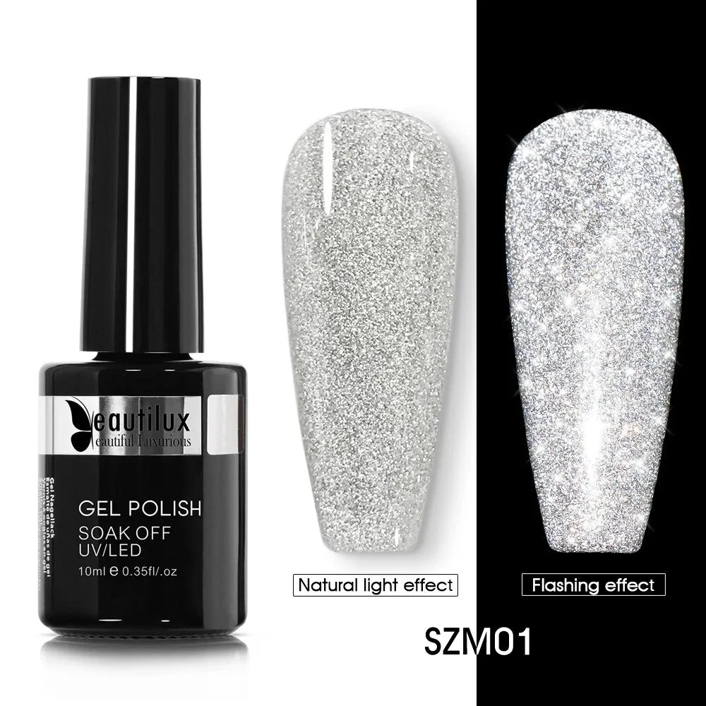 GalaxySpark Beaut Magnetic Cat Eye Nail Gel Polish - Holographic Rainbow 4D 9D Chameleon Nail Art