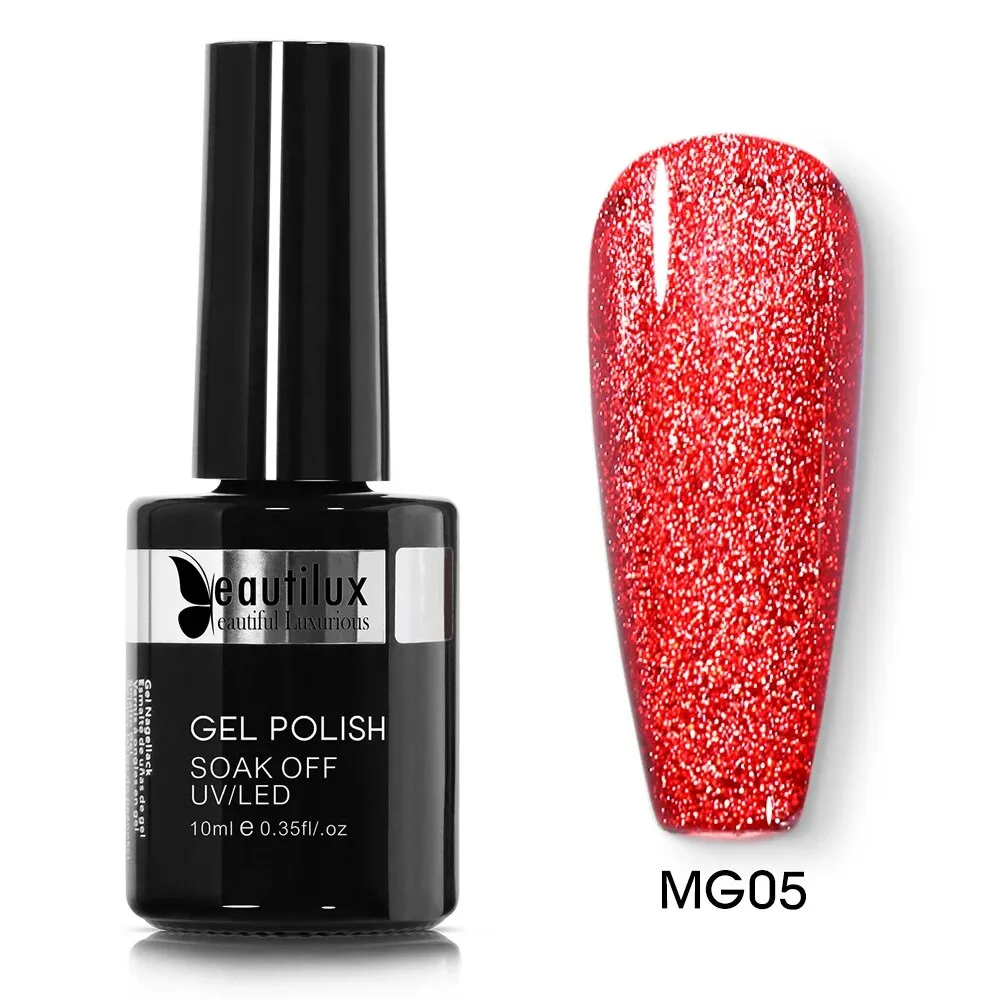 GalaxySpark Beaut Magnetic Cat Eye Nail Gel Polish - Holographic Rainbow 4D 9D Chameleon Nail Art