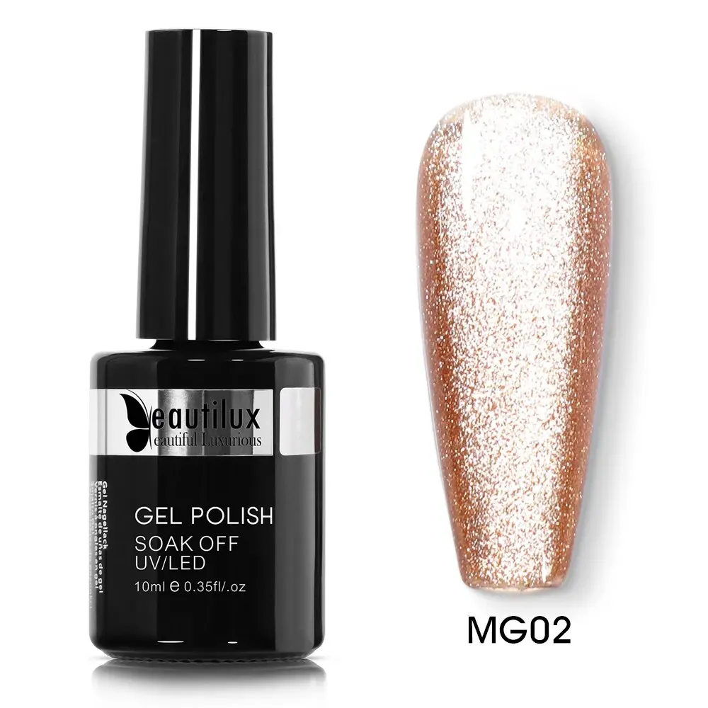 GalaxySpark Beaut Magnetic Cat Eye Nail Gel Polish - Holographic Rainbow 4D 9D Chameleon Nail Art