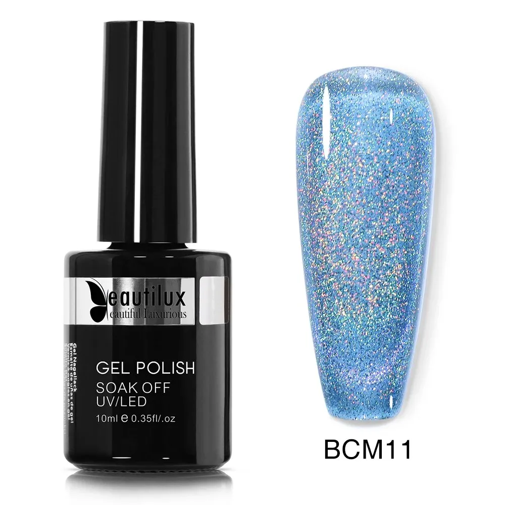 GalaxySpark Beaut Magnetic Cat Eye Nail Gel Polish - Holographic Rainbow 4D 9D Chameleon Nail Art