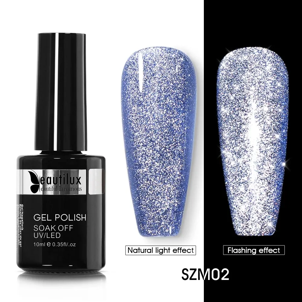 GalaxySpark Beaut Magnetic Cat Eye Nail Gel Polish - Holographic Rainbow 4D 9D Chameleon Nail Art