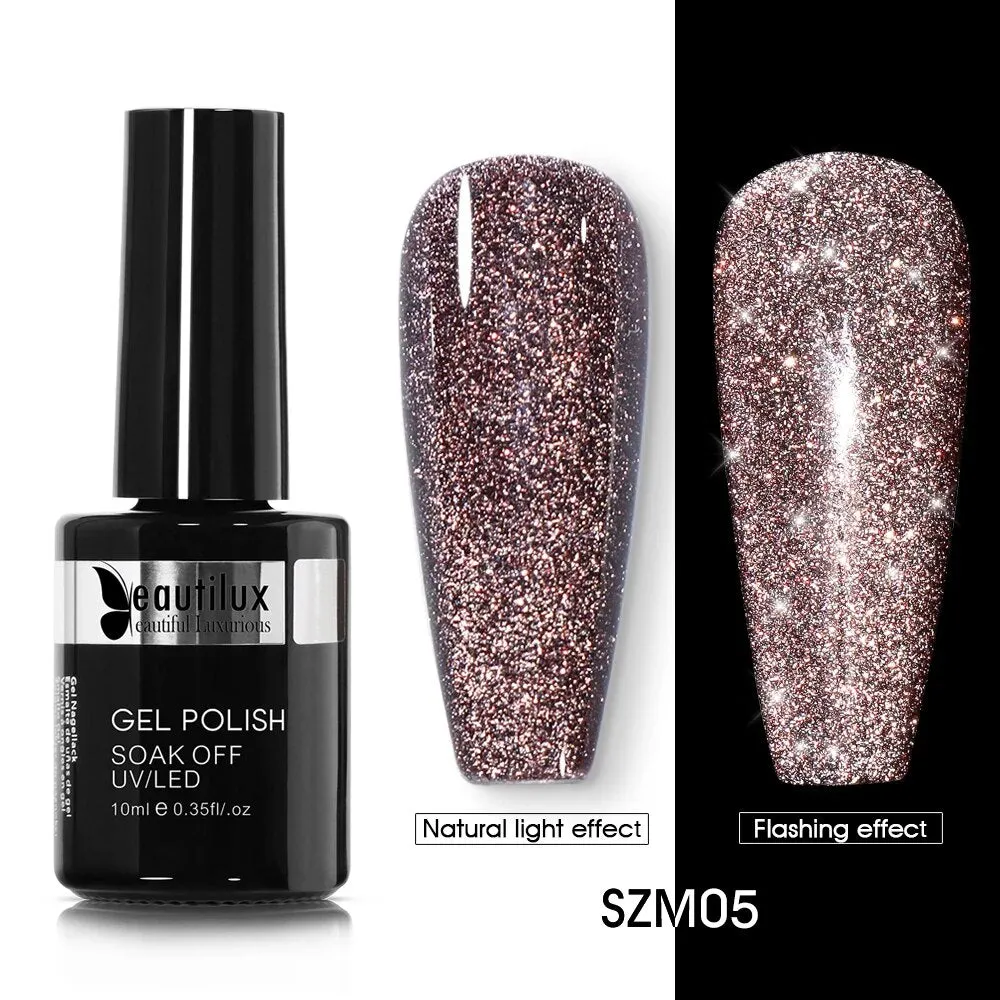 GalaxySpark Beaut Magnetic Cat Eye Nail Gel Polish - Holographic Rainbow 4D 9D Chameleon Nail Art