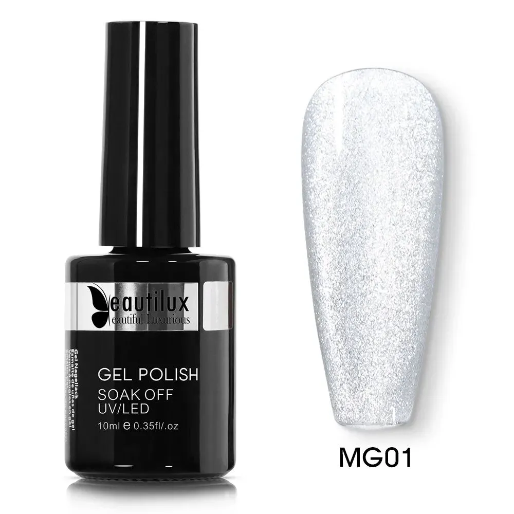 GalaxySpark Beaut Magnetic Cat Eye Nail Gel Polish - Holographic Rainbow 4D 9D Chameleon Nail Art