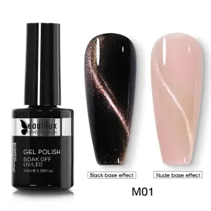 GalaxySpark Beaut Magnetic Cat Eye Nail Gel Polish - Holographic Rainbow 4D 9D Chameleon Nail Art