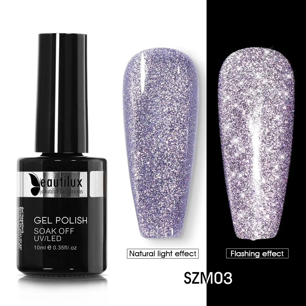 GalaxySpark Beaut Magnetic Cat Eye Nail Gel Polish - Holographic Rainbow 4D 9D Chameleon Nail Art