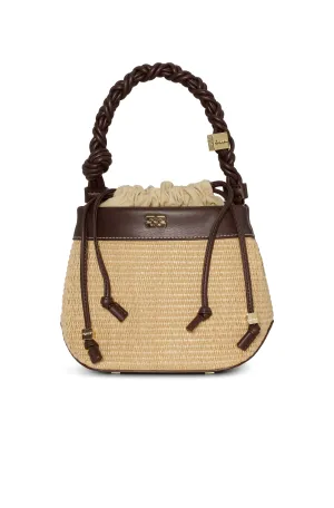 Ganni Bou Bucket Bag Raffia