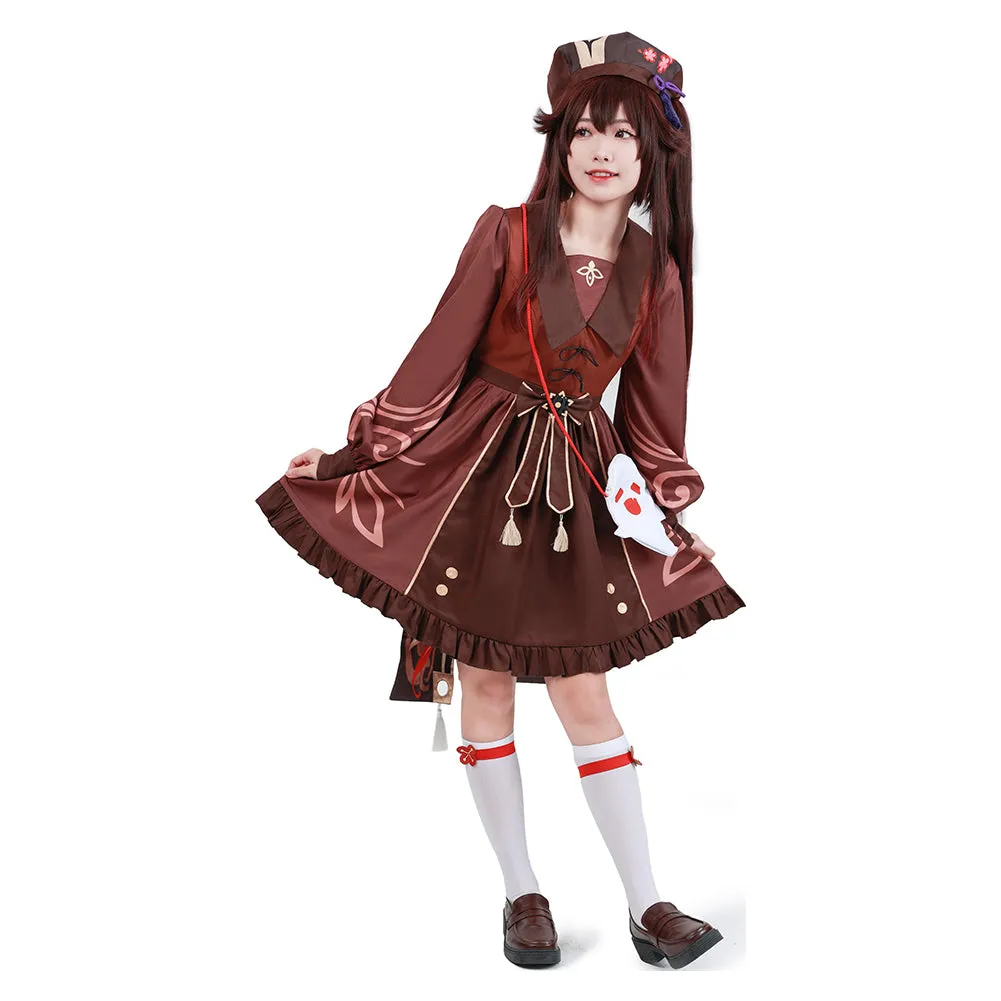 Genshin Impact Hutao Cosplay Costume Lolita Dress Outfits Halloween Carnival Suit cossky®