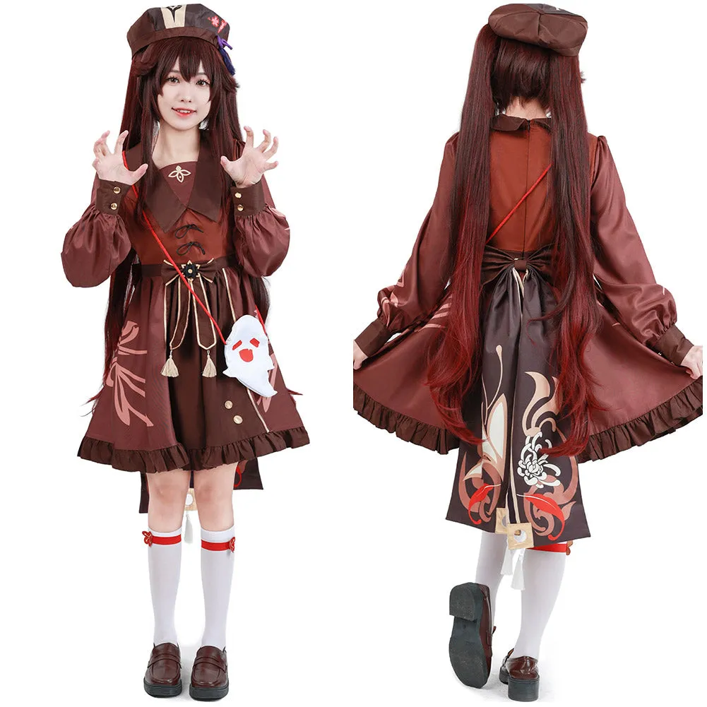 Genshin Impact Hutao Cosplay Costume Lolita Dress Outfits Halloween Carnival Suit cossky®