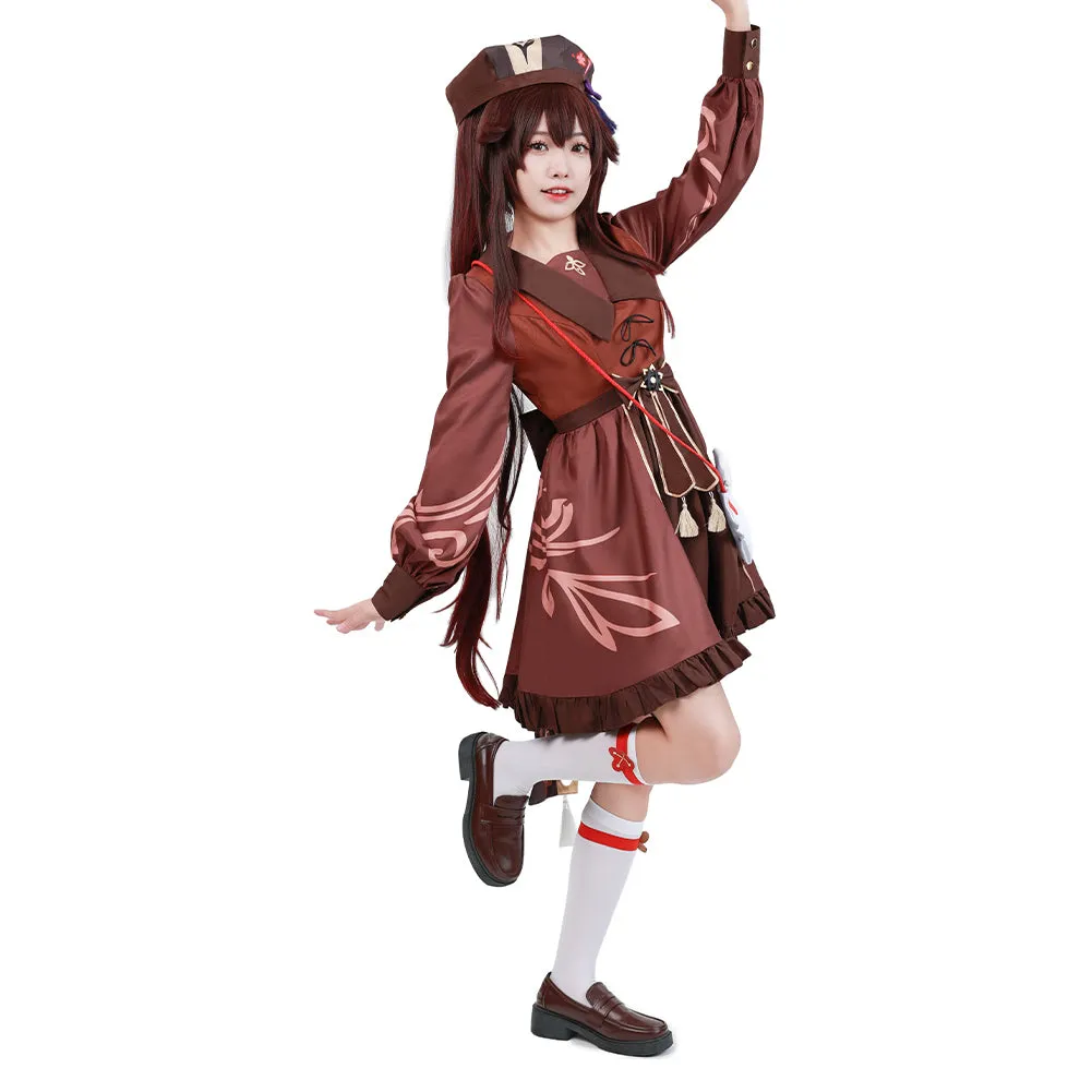 Genshin Impact Hutao Cosplay Costume Lolita Dress Outfits Halloween Carnival Suit cossky®