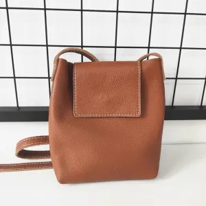 Genuine Black Leather Womens Bucket Brown Side Bag Vertical White Shoulder Bag For Womens Green Leather Crossbody Bag