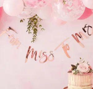 Ginger Ray Floral Hen's Party 'From Miss To Mrs' Bunting