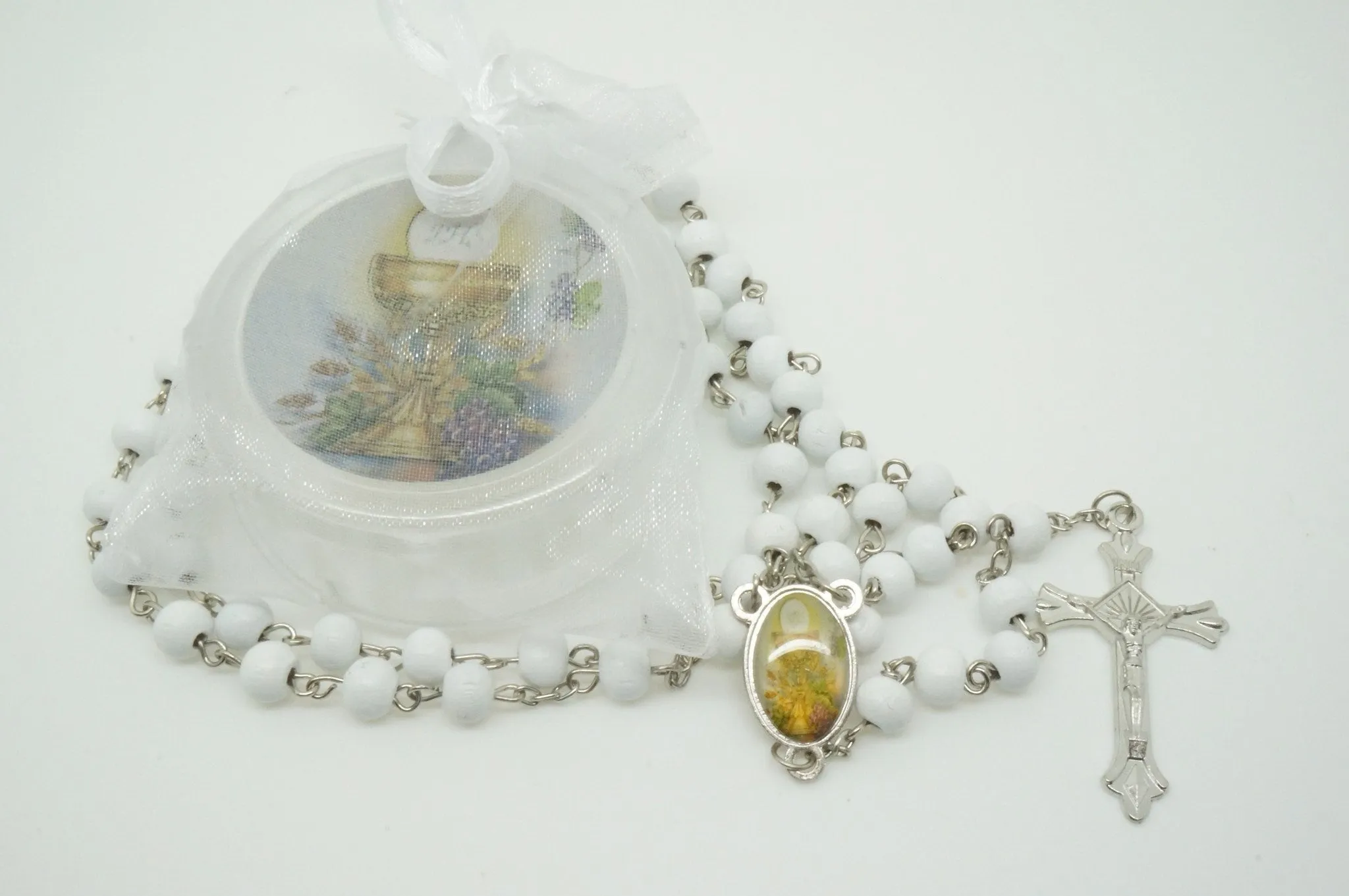 Girls First Communion Gift Set:Arm Band, Candle and 6 other items