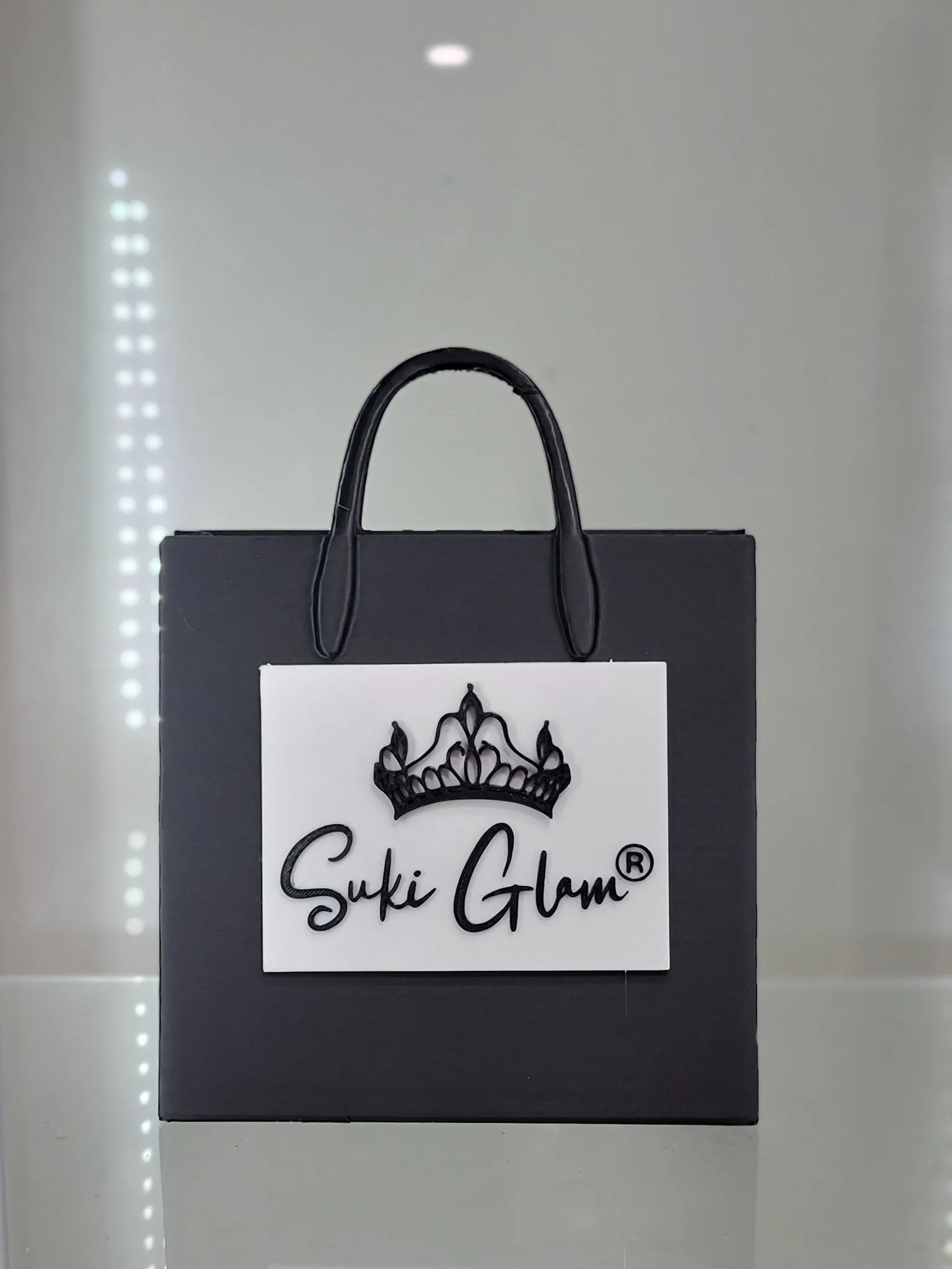 Glam Black Bag Holder - Suki Glam Vanity Decor for Brushes, Flowers & More