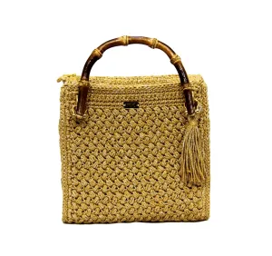 Gold Handbag Crochet Bag
