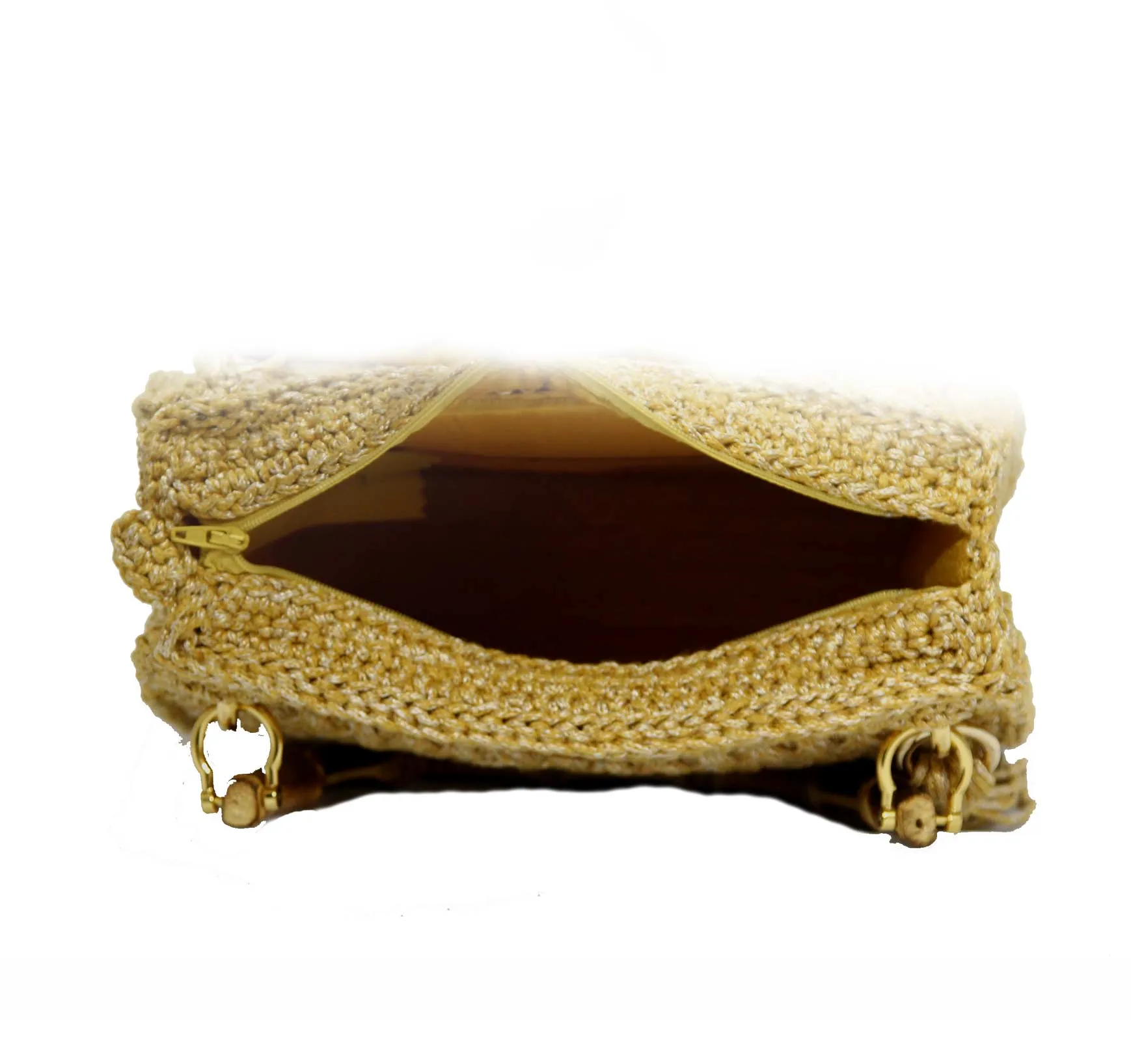 Gold Handbag Crochet Bag