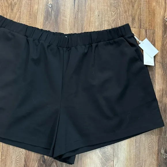 Good American Weekend Shorts Pull On Black Size 4X NWT