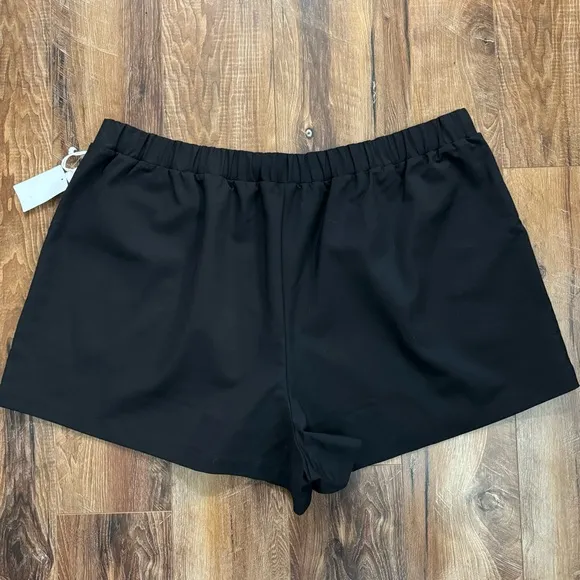 Good American Weekend Shorts Pull On Black Size 4X NWT