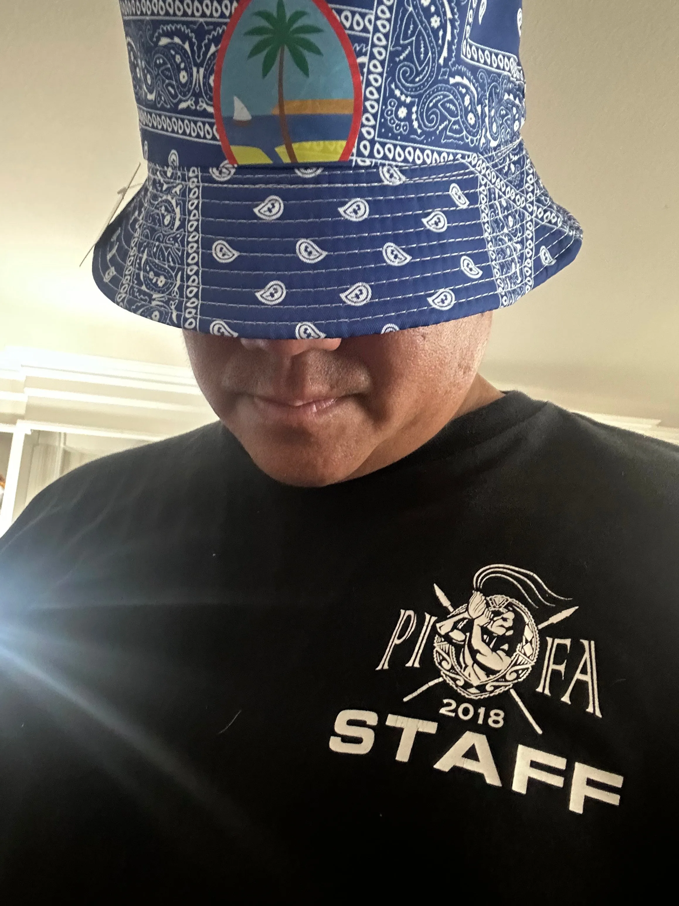 Guam Bandana 2 Sided. Free Floral Mask with purchase.