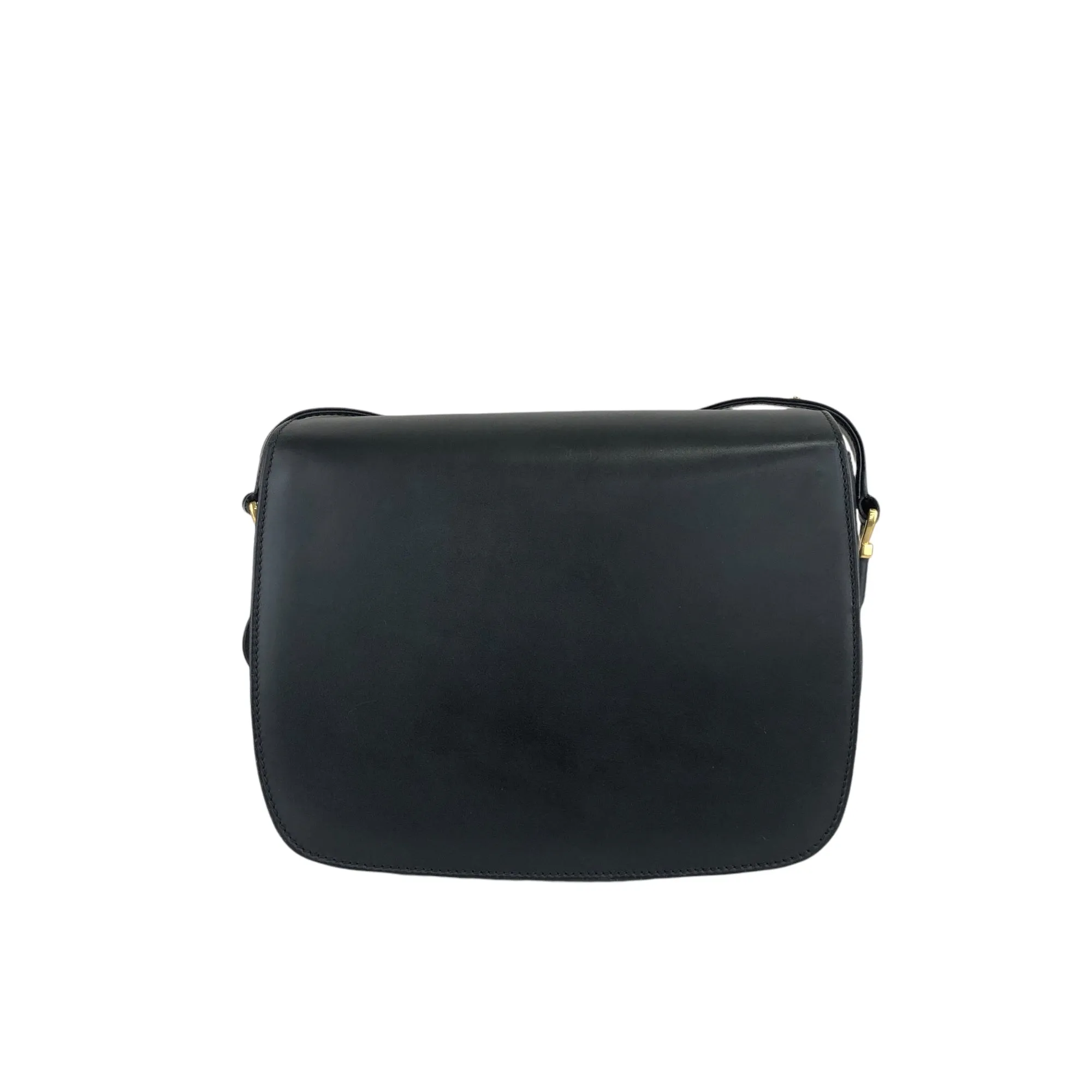 GUCCI Bamboo Turn Lock  Shoulder bag Black Vintage hksc78