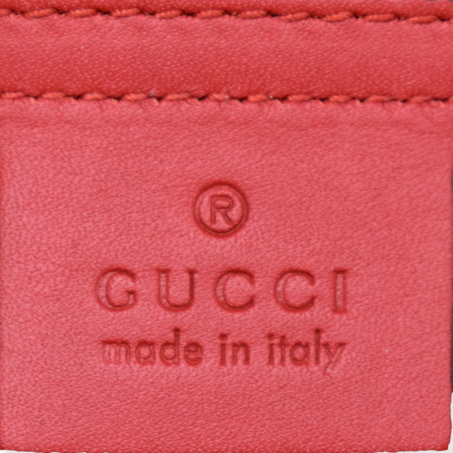 GUCCI Blooms GG Floral Supreme Canvas Leather Satchel Bag Red 409534