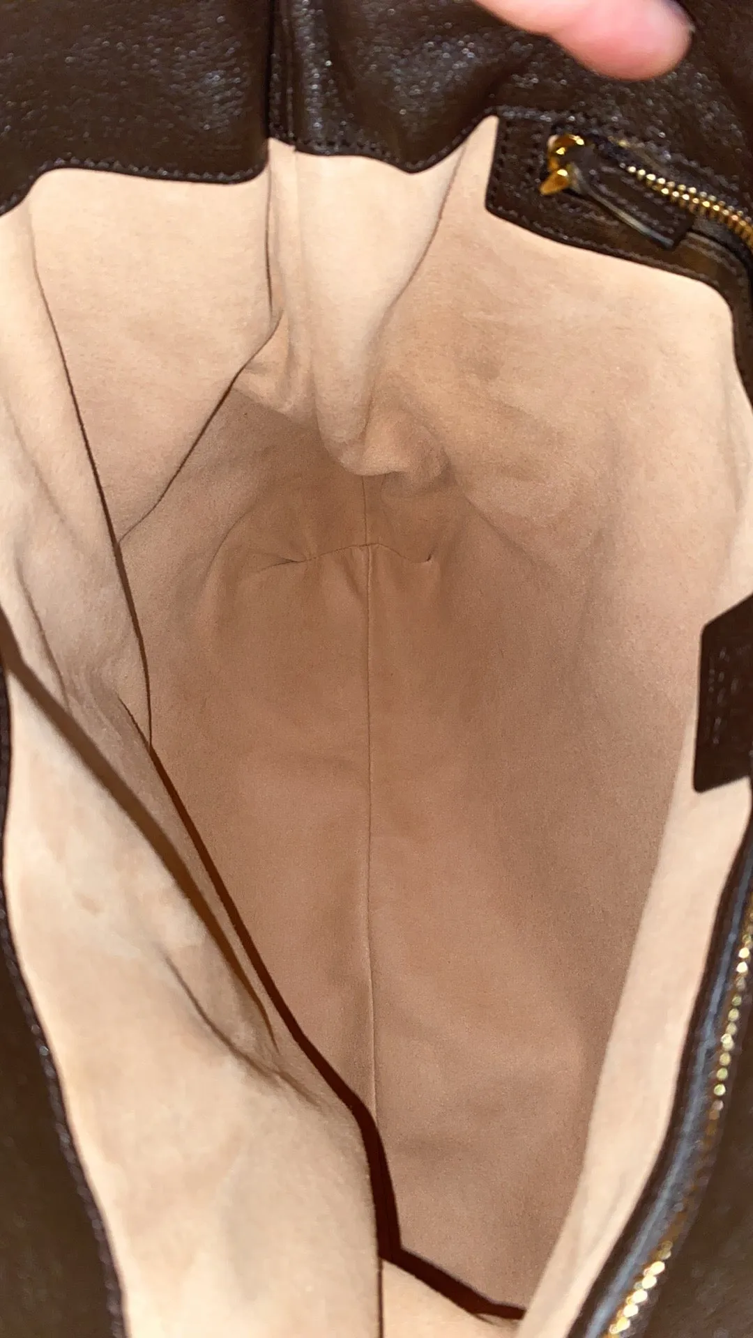 GUCCI Calfskin Leather 1955 Horsebit Cinch Bag In Cocoa
