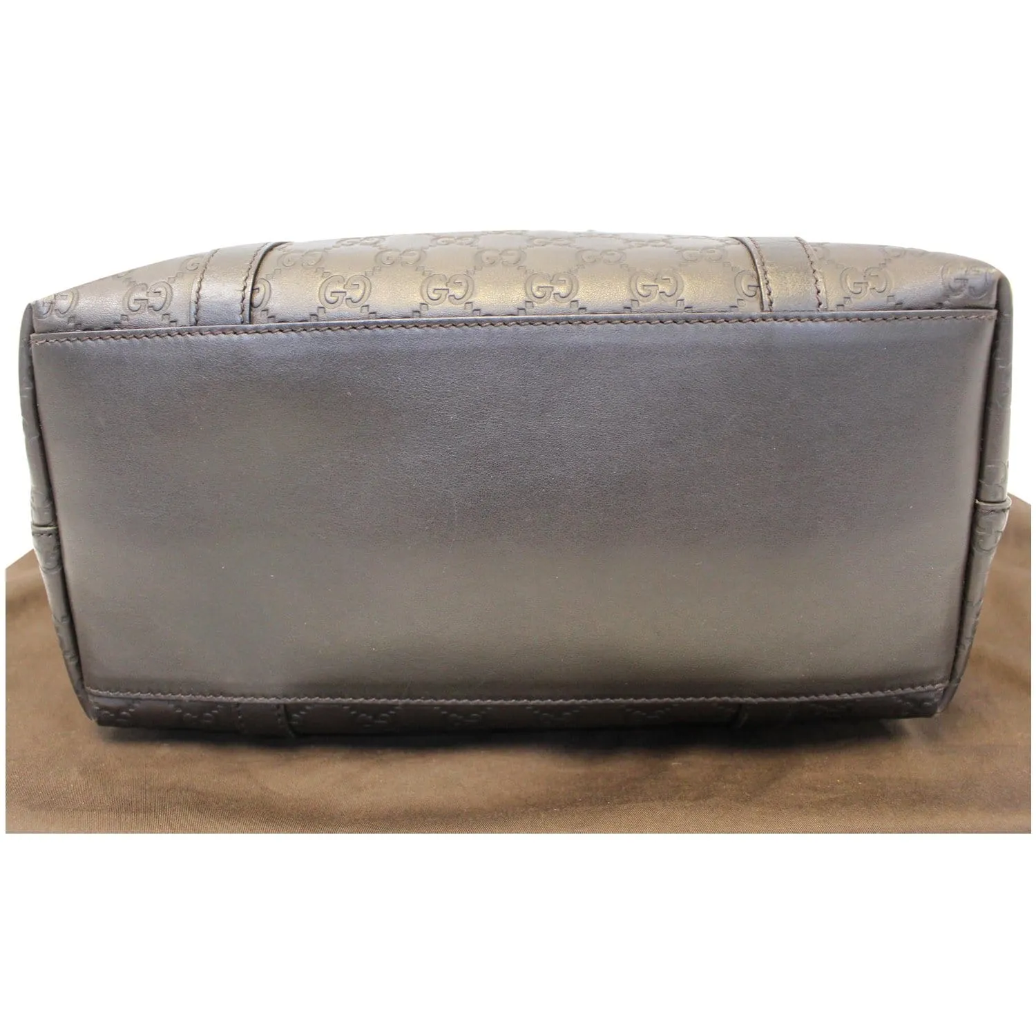 GUCCI Dark Brown Leather Shoulder Bag 341503