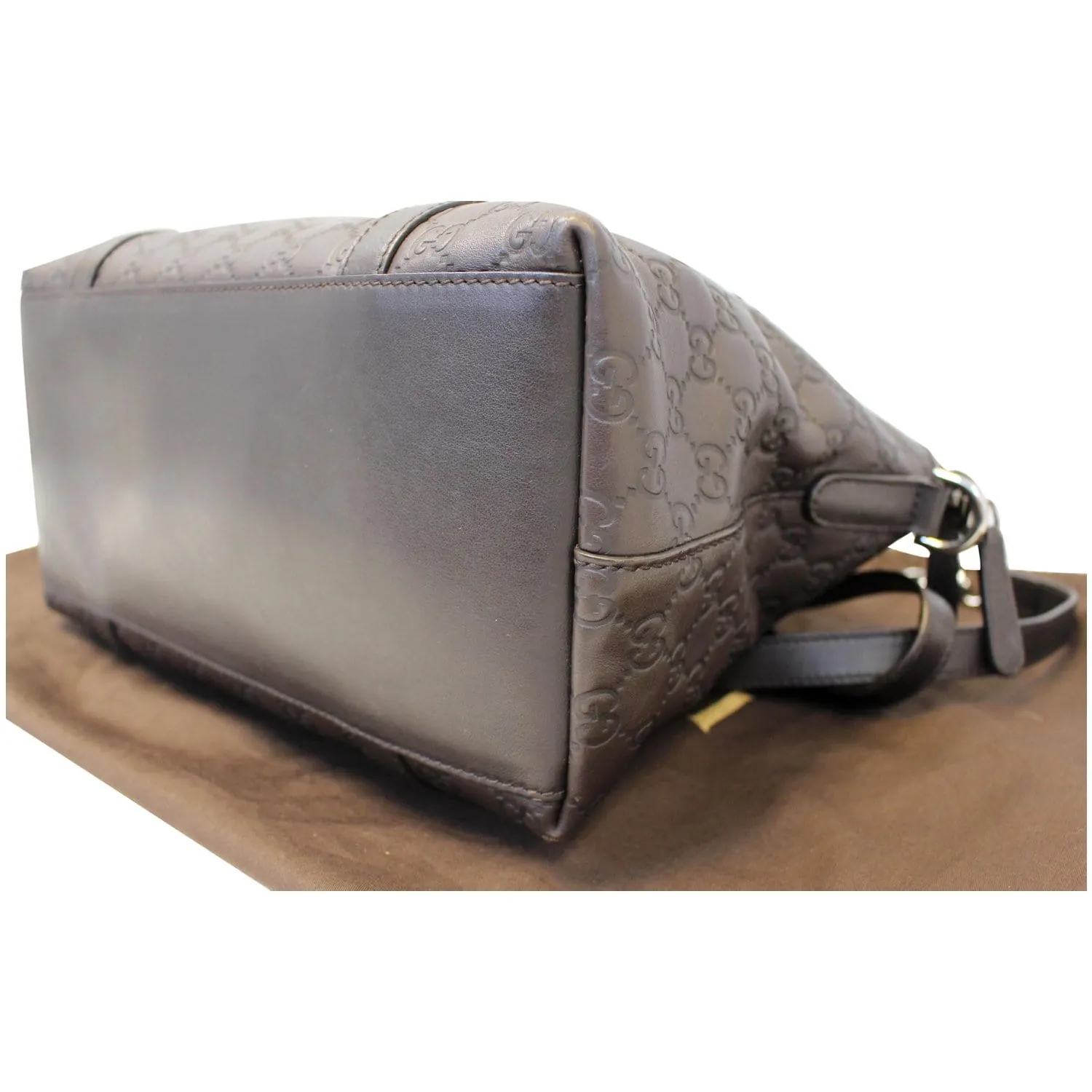GUCCI Dark Brown Leather Shoulder Bag 341503