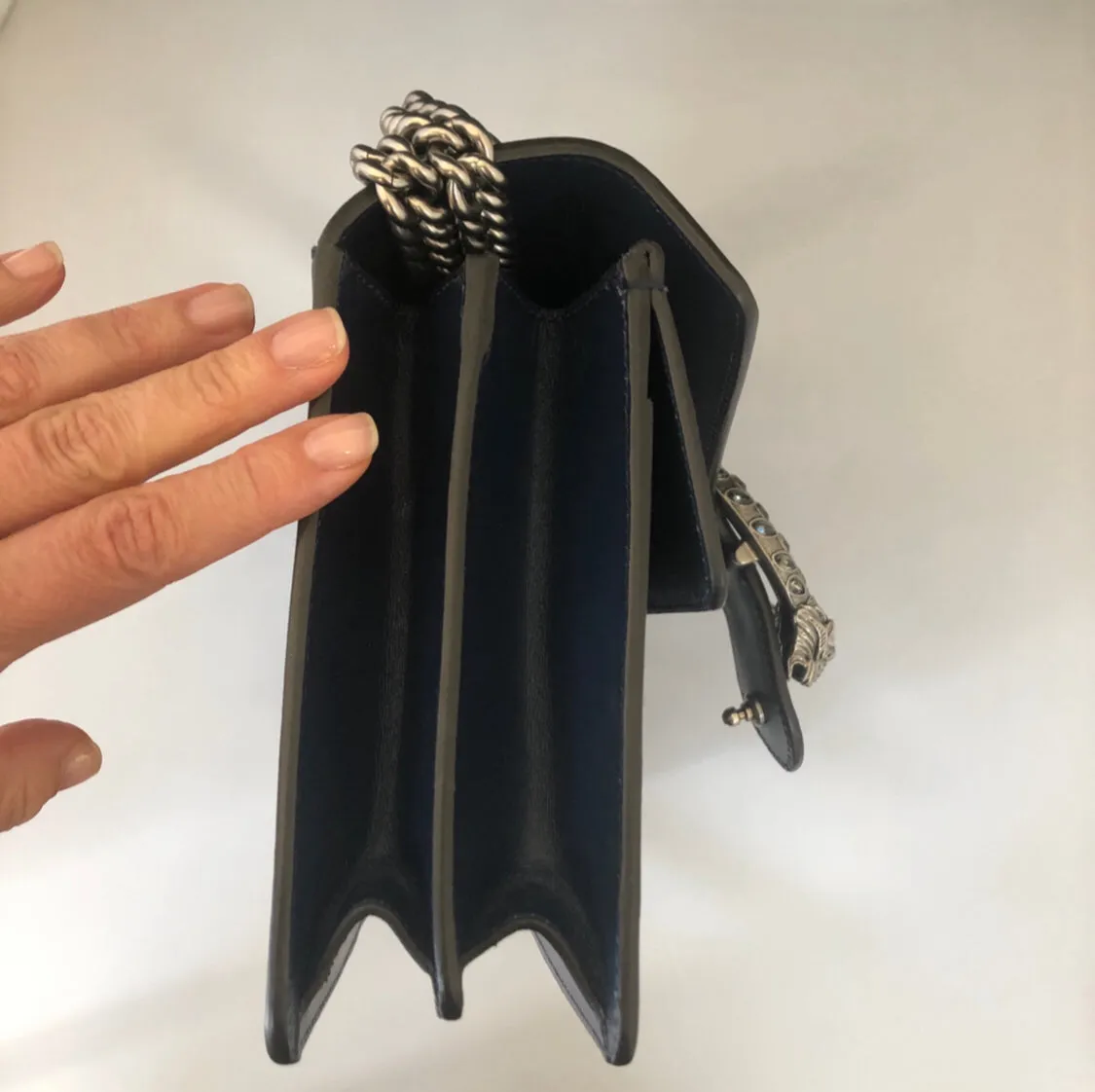 Gucci Dionysus Hand Painted Shoulder Bag in Blue Agate
