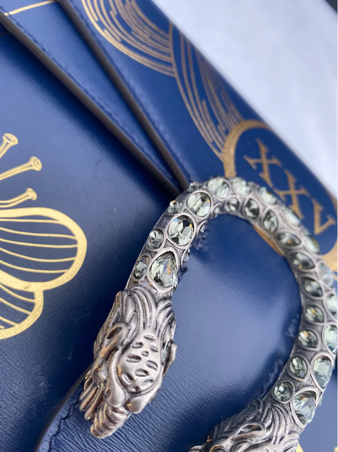 Gucci Dionysus Hand Painted Shoulder Bag in Blue Agate