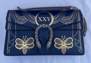 Gucci Dionysus Hand Painted Shoulder Bag in Blue Agate
