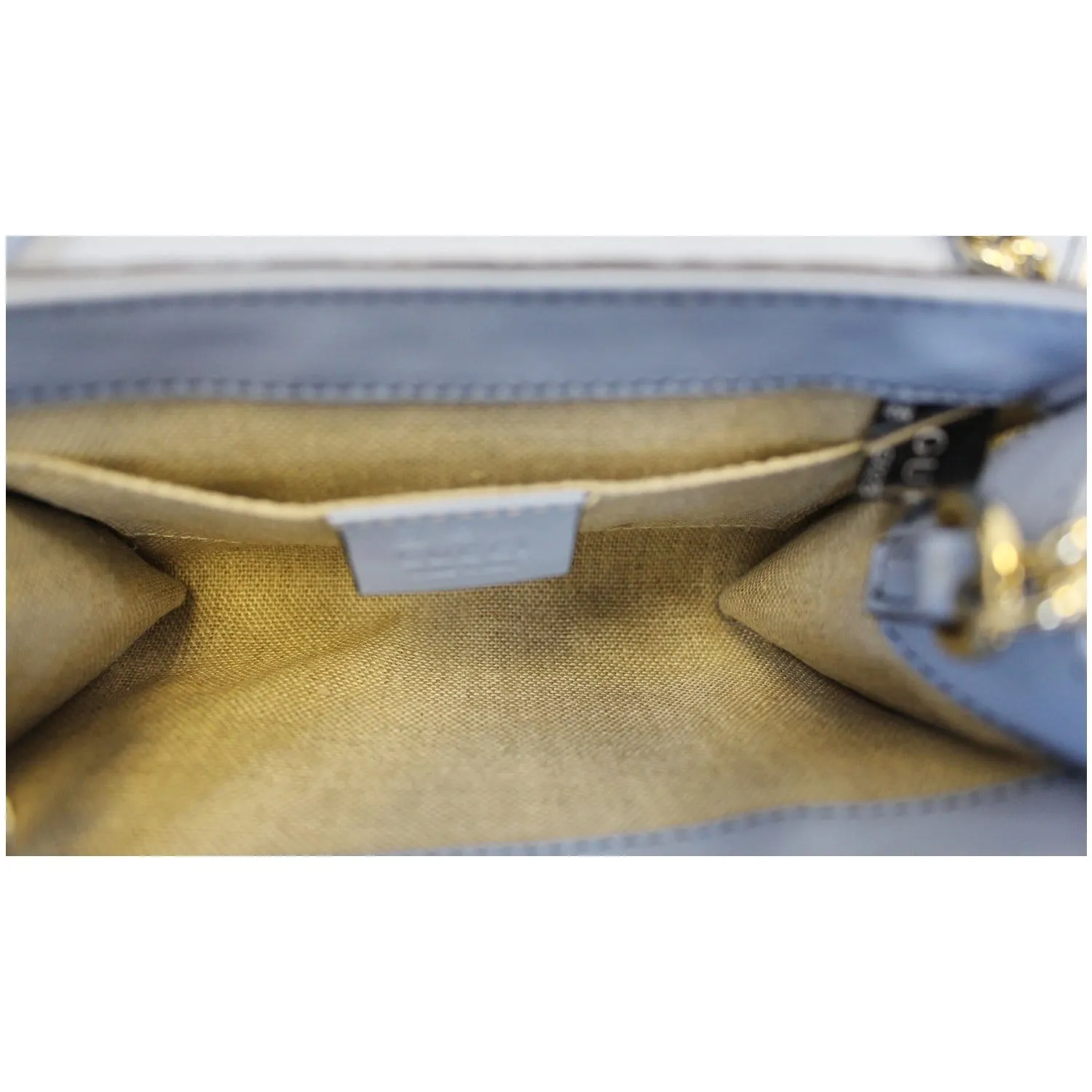GUCCI Emily Mini Micro GG Guccissima Leather Shoulder Bag Light Blue