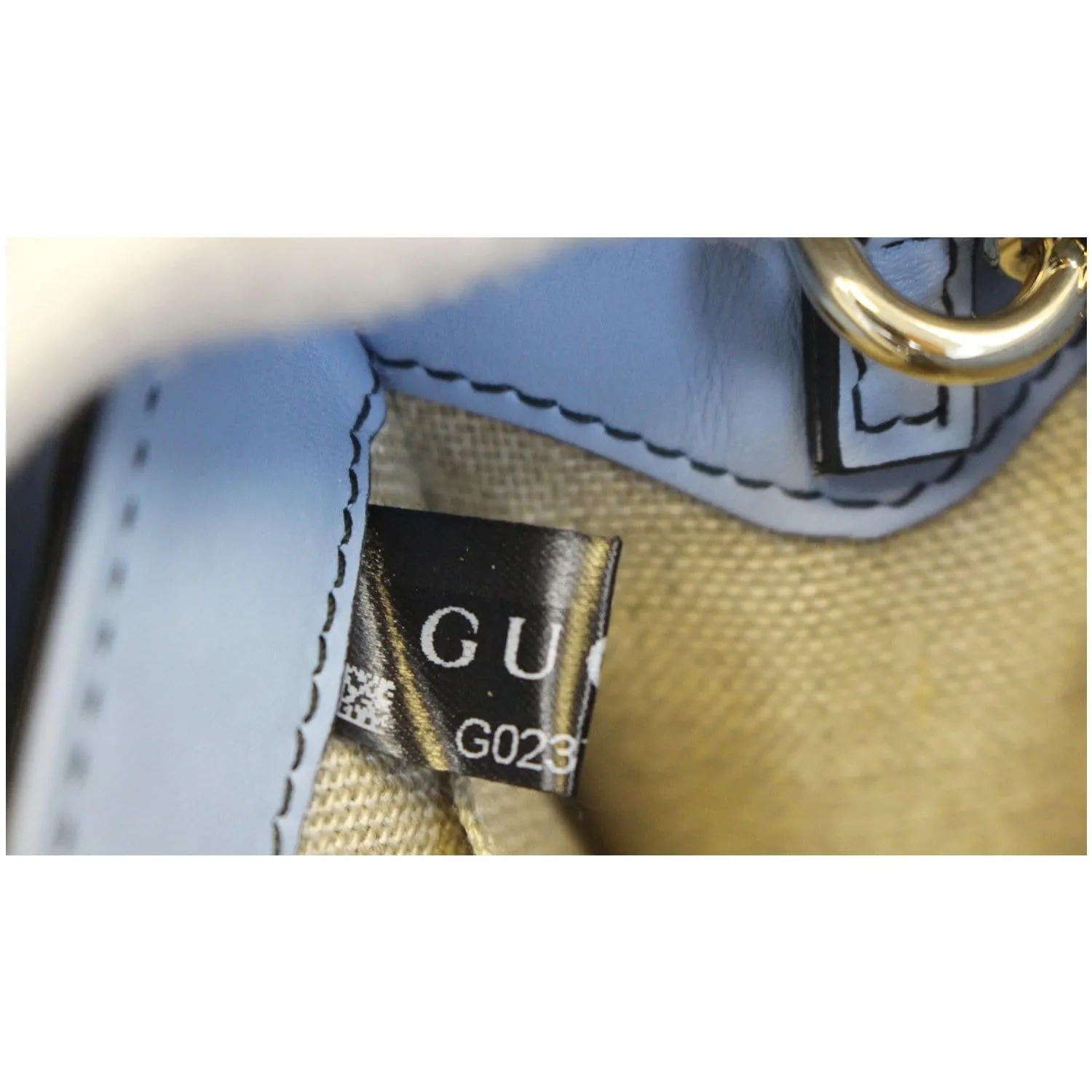 GUCCI Emily Mini Micro GG Guccissima Leather Shoulder Bag Light Blue