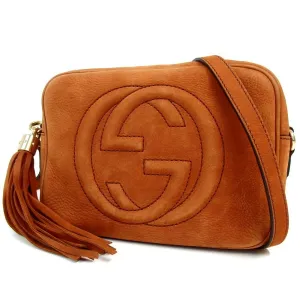 GUCCI suede Small Soho Disco Bag rust orange